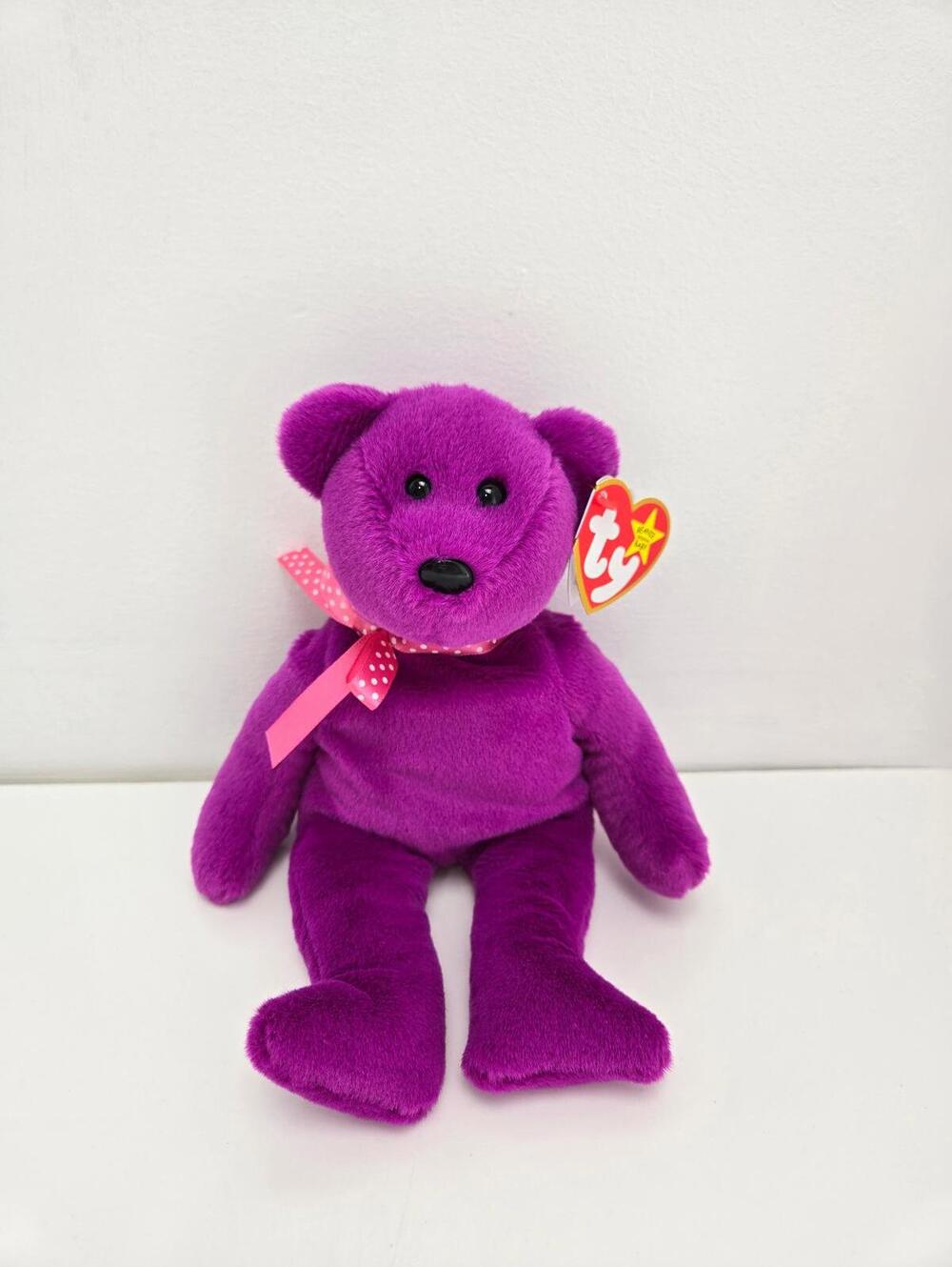 Ty Beanie Babies 30th Anniversary Beanie Magenta the Bear - Limited Production!